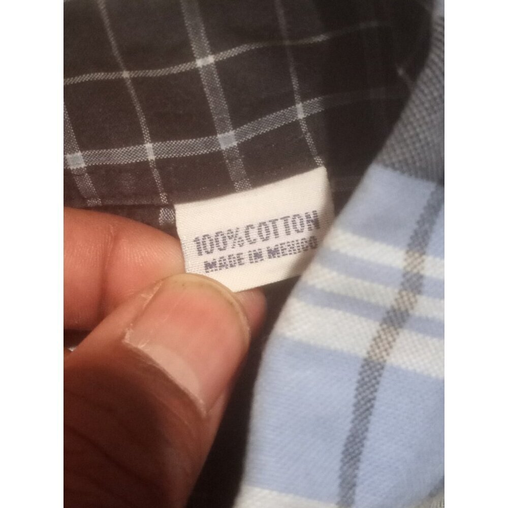Cinch Men's Long Sleeve Shirt Button Down 100% Cotton, Cowboy, Blue Plaid Size M - Picture 11 of 13